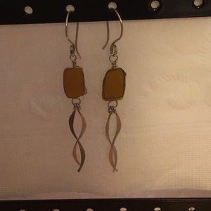 Custom Sea Glass Earrings set in Sterling